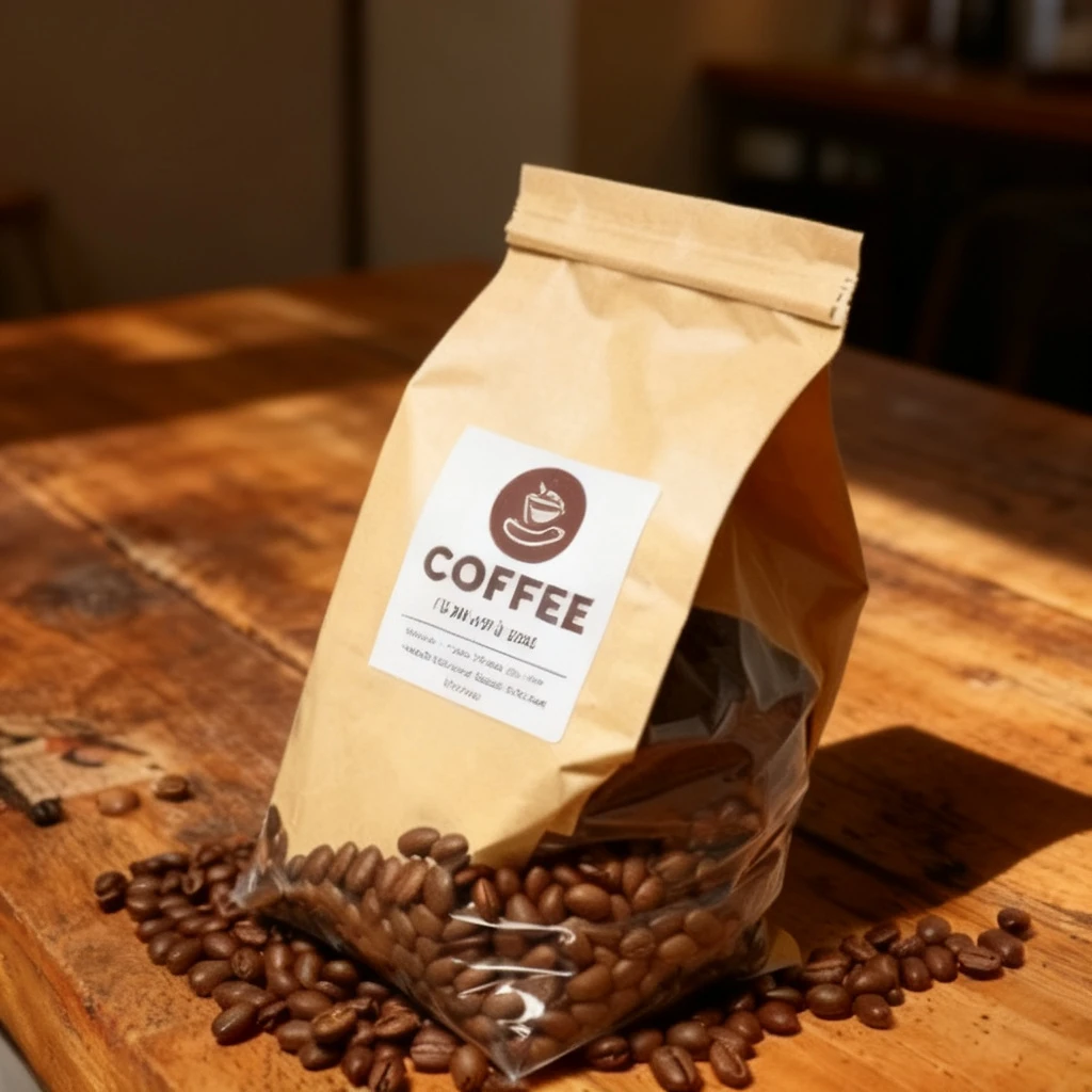Coffee bag · Wood Table
